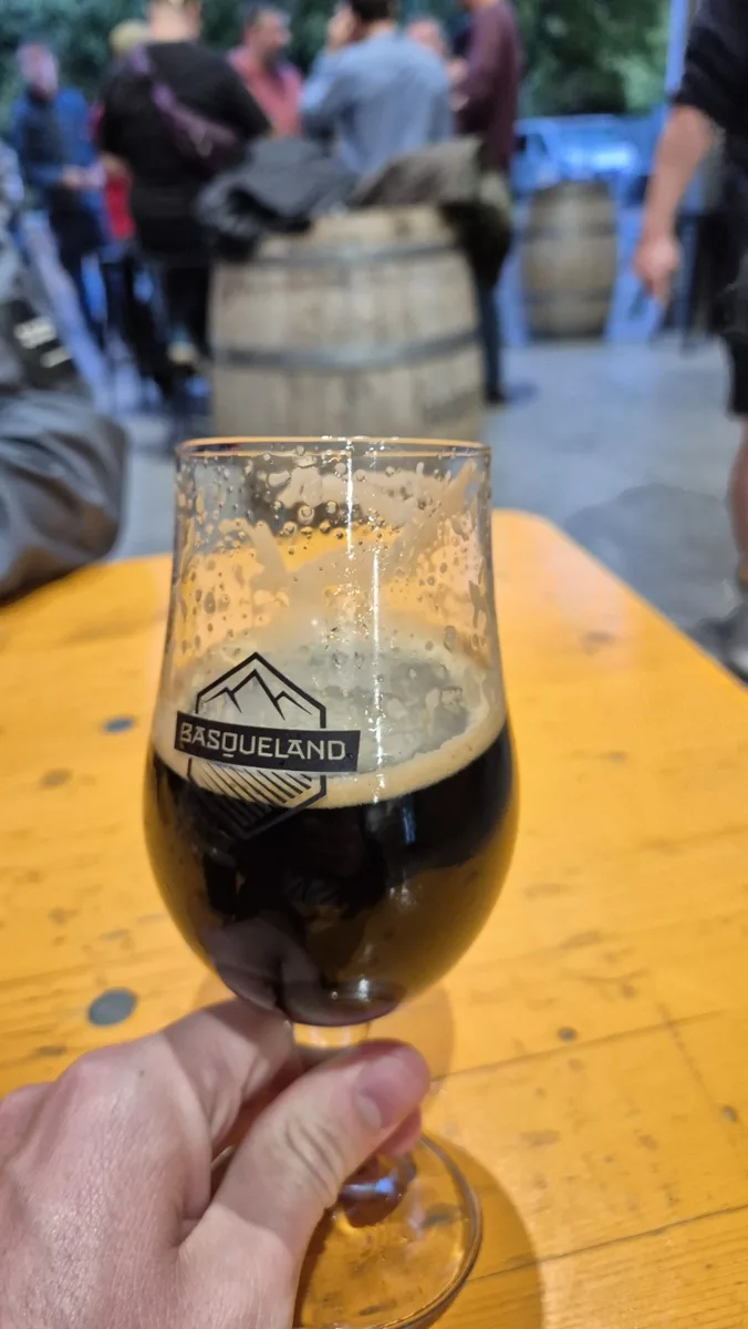 Barrel Aged Imperial Stout im Basqueland-Glas
